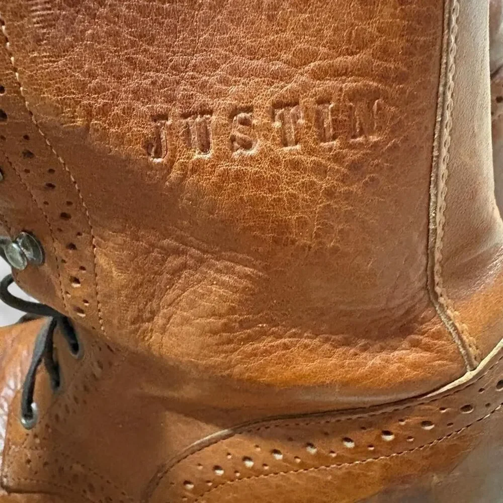 Justin-boots Women's Brown and Tan Boots